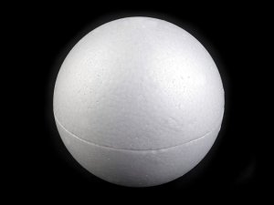 Polystyrenová koule dvoudílná dutá Ø14,5 cm 2. jakost