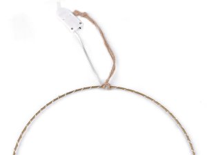 Dekorace vánoční svítící LED kruh k zavěšení Ø27 cm