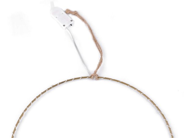 Dekorace vánoční svítící LED kruh k zavěšení Ø27 cm