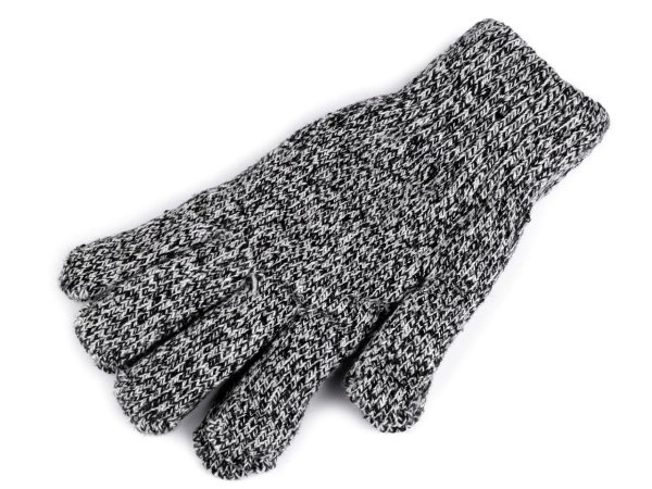 Pánské pletené rukavice žíhané zateplené