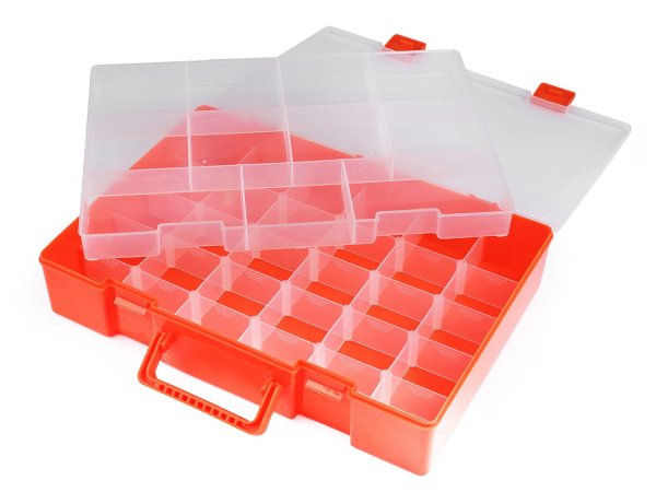 Plastový box / zásobník 2 patra 26x37,5x7,2 cm