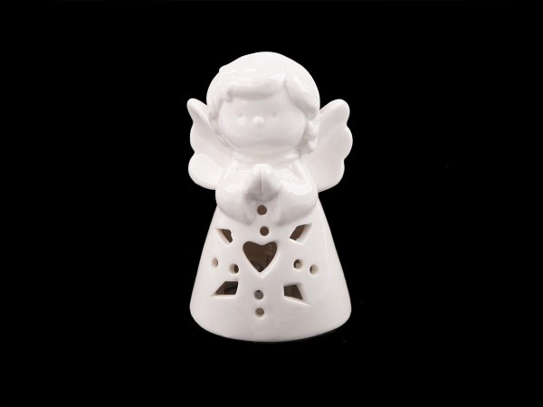 Porcelánový anděl svítící