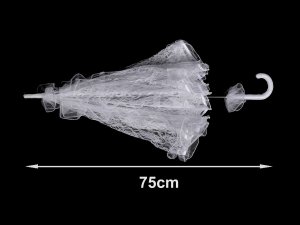 Svatební krajkový deštník k focení