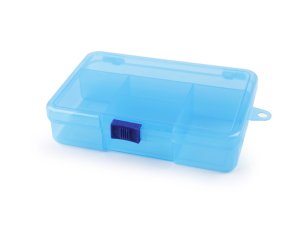 Plastový box / zásobník 3,3x9,5x14,5 cm - 4 modrá