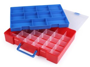 Plastový box / zásobník 2 patra 26x37,5x7,2 cm