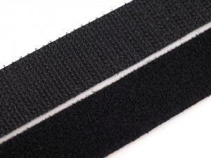 Suchý zip šíře 20 mm černý oboustranný BREX