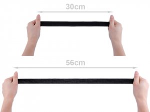 Pruženka hladká šíře 25 mm tkaná černá