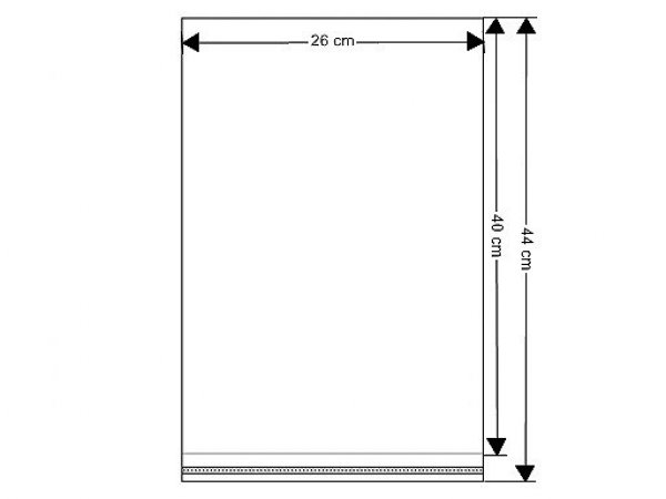 PP sáček s lepicí klopou 26x40 cm