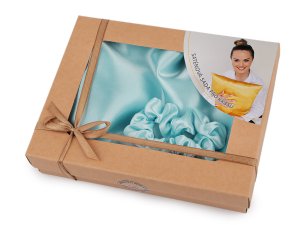 Sada na spaní, saténový povlak na polštář a gumička