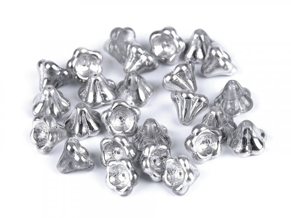 Skleněné korálky květ 11x13 mm
