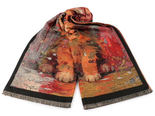 Šátek / šála / pléd s třásněmi 65x190 cm