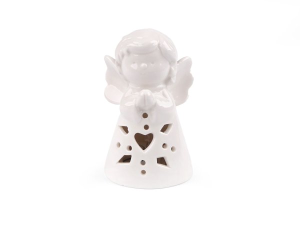 Porcelánový anděl svítící