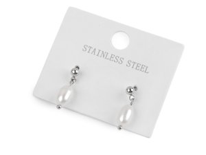 Perlové náušnice z nerezové oceli