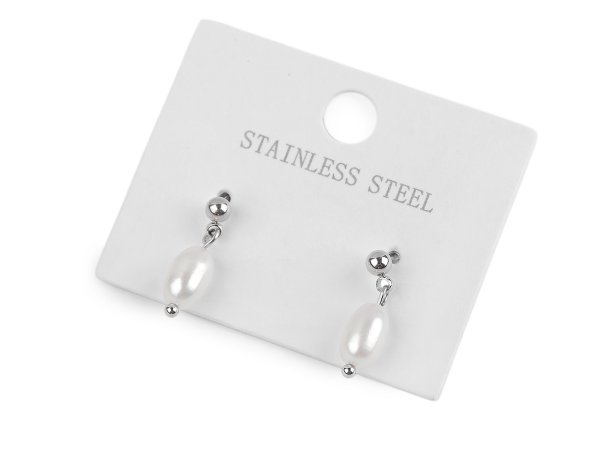 Perlové náušnice z nerezové oceli