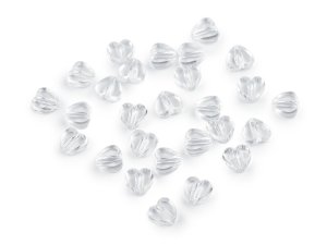 Plastové korálky srdce Ø8 mm