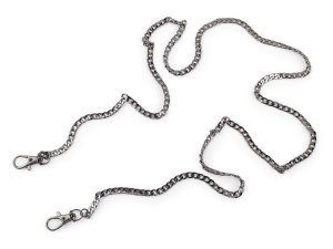 Řetízek plochý na kabelky s karabinou délka 120 cm