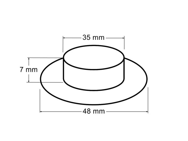 Průchodky s podložkou vnitřní Ø35 mm / vnější Ø48 mm