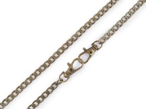 Řetízek na kabelky s reliéfem, s karabinou délka 120 cm