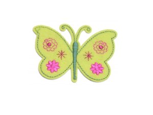 Nažehlovačka motýlek 5,5 x 7 cm - Zelená sv.