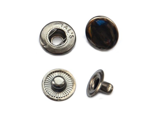 Nýtovací knoflík WUK Ø15mm NIKL TMAVÝ