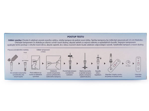 Antigenní test Covid 19, k samotestování 2 ks