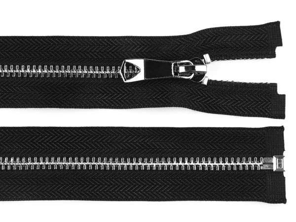 Kovový zip No 5 délka 60 cm s ozdobným jezdcem