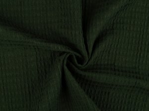 Bavlněná vaflovina - 5 (7) zelená tmavá