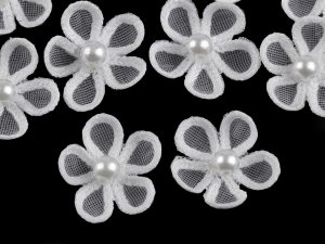 Monofilový květ s perlou Ø2,5 cm