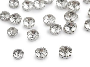 Našívací šatony / štras v pouzdře / kotlíku Ø6; 7; 8 mm