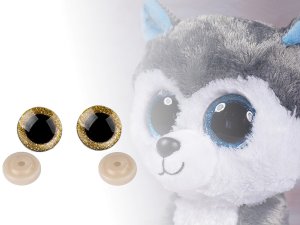 Oči glitrové s pojistkou Ø25 mm