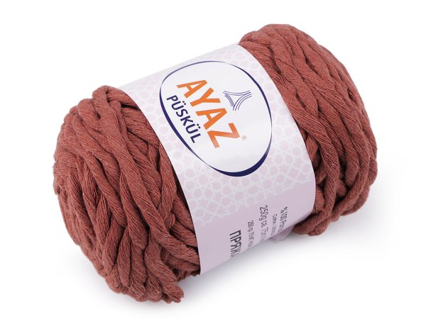 Bavlněná pletací příze Püskül 250 g, na macrame