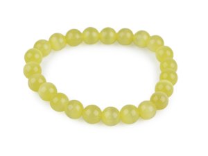 Náramek z minerálních, syntetických a skleněných korálků
