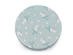 Kosmetické zrcátko květy - 3 mentolová ptáčci