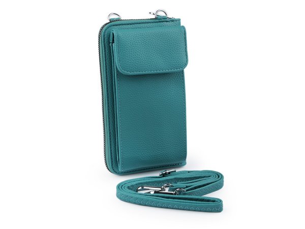Peněženka s kapsou na mobil přes rameno crossbody 11x19 cm