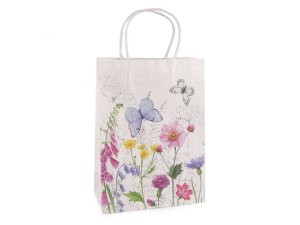 Dárková taška květy a motýli