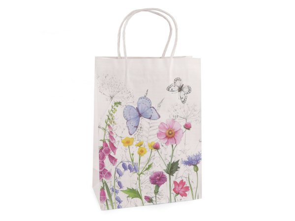 Dárková taška květy a motýli