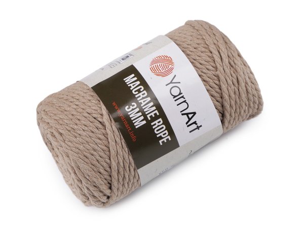 Pletací příze Macrame Rope 3 mm 250 g