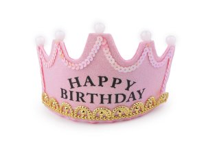 Korunka Happy Birthday svítící