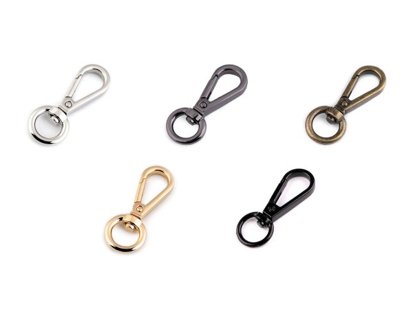 Kovová karabina otočná, průvlek 12 mm