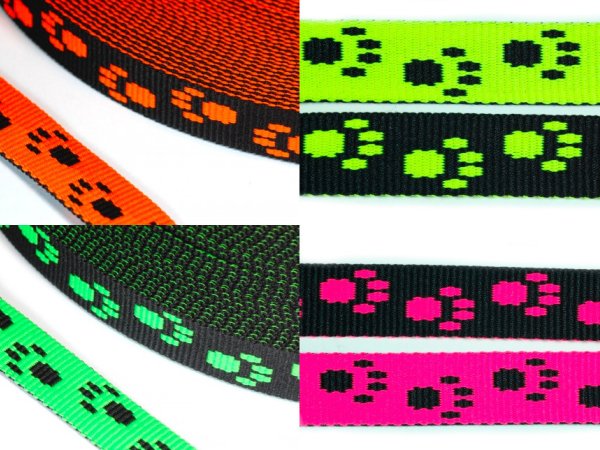 Popruh 15 mm tlapky neonově žlutá