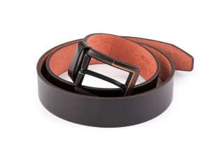 Pánský pásek hladký a prošívaný šíře 3,7 cm