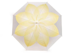 Dámský / dívčí průhledný vystřelovací deštník květ