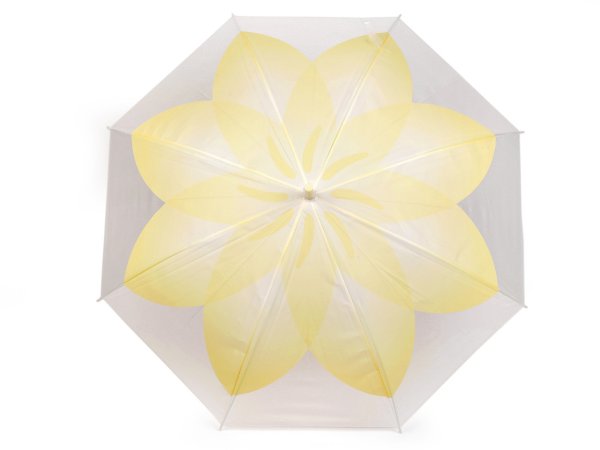 Dámský / dívčí průhledný vystřelovací deštník květ