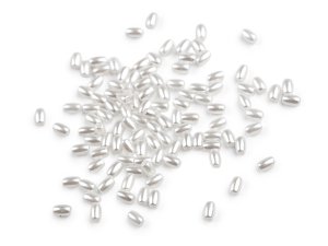 Plastové voskové korálky / perly rýže 2,5x4 mm