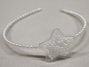 Vánoční hvězda plněná perlami Ø50 mm