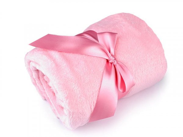 Wellsoft minky oboustranný / flanel samet fleece se stuhou 1x1,5 m