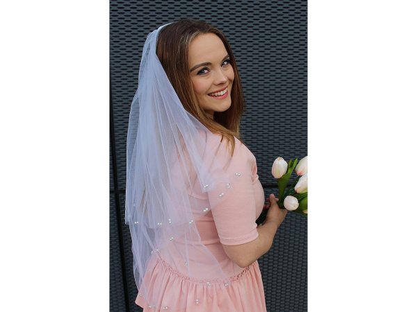 Párty závoj s perlami svatební / rozlučka se svobodou