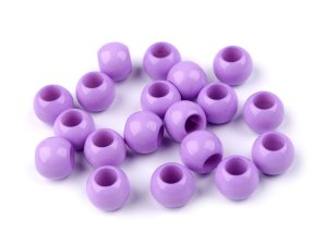 Plastové korálky s velkým průvlekem / plavkové 11x14 mm - 5 fialová lila