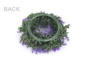 Umělý věnec buxus fialový Ø16 cm
