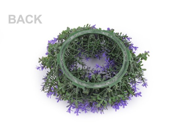 Umělý věnec buxus fialový Ø16 cm